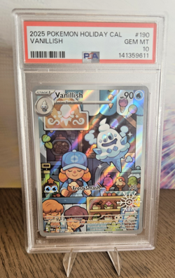 Vanillish 190/182 Holiday Calendar Stamped Promo PSA 10 GEM MINT 2025 Pokemon - Image 1
