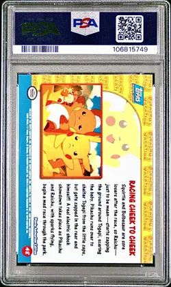 PSA 9 - Racing Cheek to Cheek #48 1999 TOPPS Movie Edition - Pokemon - Image 2