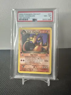 2000 Pokemon Dark Charizard 1st Edition 21/82 PSA 8 NM-MT (Team Rocket) - Image 1