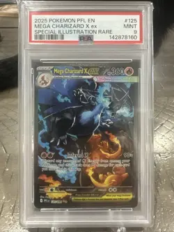 Mega Charizard X ex 125/094 SIR 2025 Pokemon Phantasmal Flames PSA 9 MINT - Image 1