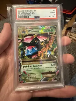 2016 Pokemon XY Evolutions M Venusaur EX #2/108 PSA 9 Mint - Image 1
