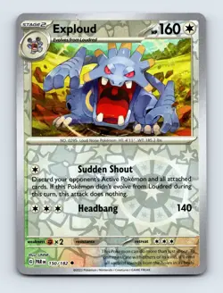 Exploud - Paradox Rift 150/182 - Uncommon - Reverse Holo - NM - Pokemon TCG - Image 1