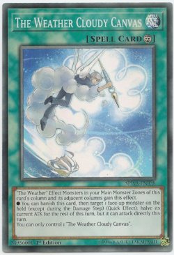 Yu-Gi-Oh! - The Weather Cloudy Canvas SPWA-EN038 - Super Rare- 1ST E.- NM/M - Image 1