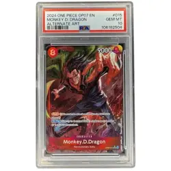 Monkey D Dragon OP07-015 PSA 10 SR Alt Art One Piece 500 Years Into The Future - Image 1