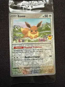 Pokemon Eevee Card 074/131 Mint Sealed, Pokemon Day 2025 Holo Promo, Pokemon TCG - Image 1