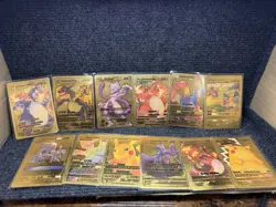 Pokemon Gold Foil Fan Art CHARIZARD Lot. 55 Cards 2020 Gamefreak Gold Foil Rare - Image 2