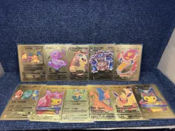 Pokemon Gold Foil Fan Art CHARIZARD Lot. 55 Cards 2020 Gamefreak Gold Foil Rare - Image 4