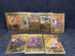 Pokemon Gold Foil Fan Art CHARIZARD Lot. 55 Cards 2020 Gamefreak Gold Foil Rare - Image 5