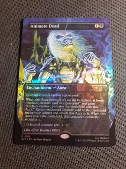 MTG - Foil Animate Dead - Iron Maiden Secret Lair - Magic the Gathering - Image 1