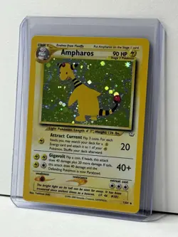 Pokemon TCG Ampharos Neo Revelation Holo Card 1/64 Unlimited Rare! - Image 2