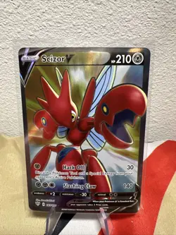 Pokemon TCG Scizor v Darkness Ablaze Holo Ultra Rare Card 183/189 NM/M Condition - Image 1