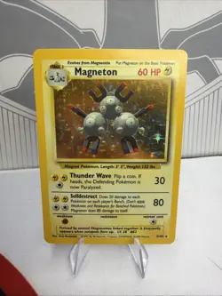 1999 Pokemon Base Set Unlimited #9/102 Magneton Holo RARE TCG WOTC VINTAGE - Image 1