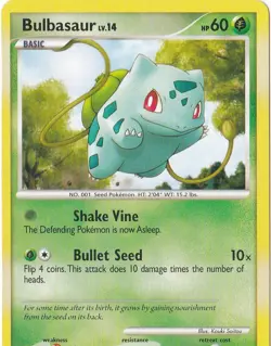 BULBASAUR 77/132 NON-HOLO POKEMON SECRET WONDERS - Image 1