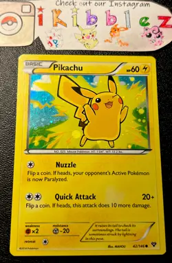 Pikachu 42/146 LP Holo Awesome Foil Swirl Pokemon Movie Promo. Free Tracked Ship - Image 2
