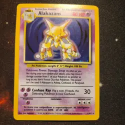 Pokemon -Alakazam Base Set 1/102 Holo Unlimited Holo Rare Excellent condition! - Image 1