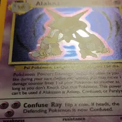 Pokemon -Alakazam Base Set 1/102 Holo Unlimited Holo Rare Excellent condition! - Image 2