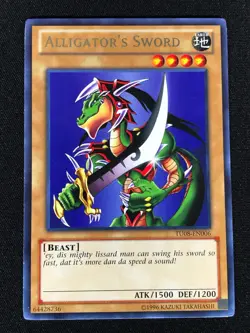 Yugioh Alligator's Sword TU08-EN006 Rare (NM) - Image 1