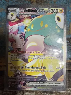Pokemon TCG Iono's Bellibolt EX Journey Together Ultra Rare Holo Card 183/159 - Image 1
