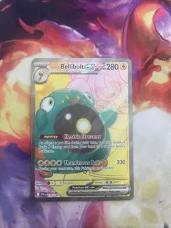 Pokemon TCG Iono's Bellibolt EX Journey Together Ultra Rare Holo Card 183/159 - Image 1