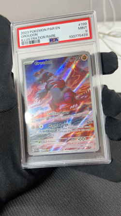 Groudon 199/182 PSA 9 SV04 Paradox Rift Illustration Rare Pokemon TCG CCG - Image 2