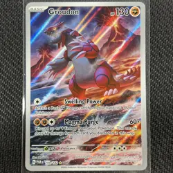 Groudon 199/182 Pokemon Card Illustration Rare English Paradox Rift TCG CCG - Image 1