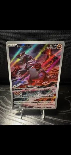 🔥Pokemon TCG Groudon 199/182 Illustration Rare Paradox Rift 2023 - Image 1