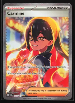 Carmine 217/167 SV06: Twilight Masquerade Special Illustration Rare Pokemon Card - Image 1