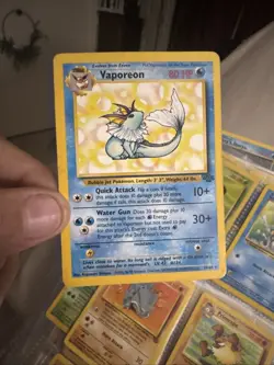 Vaporeon 28/64 Rare Jungle Non Holo Pokemon Card - Image 1
