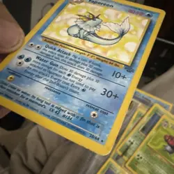 Vaporeon 28/64 Rare Jungle Non Holo Pokemon Card - Image 3