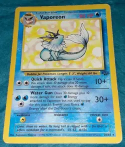 Pokemon TCG Vaporeon Jungle Card 28/64 Non Holo - Image 1