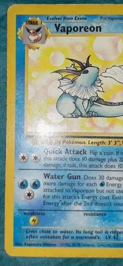 Pokemon TCG Vaporeon Jungle Card 28/64 Non Holo - Image 3