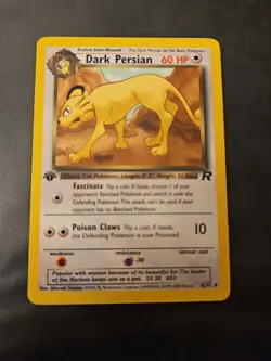 Dark Persian 42/82 1st Edition Team Rocket Set Non-Holo Pokemon Card - NM - Image 1