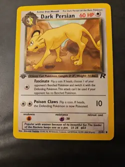 Dark Persian 42/82 1st Edition Team Rocket Set Non-Holo Pokemon Card - NM - Image 4