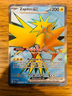N-MINT! Zapdos ex (192/165) S&V 151 Full Art Ultra Rare Pokemon Card! FAST P&P! - Image 1