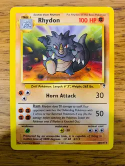 Rhydon (35/110) Rare Legendary Collection Pokemon Card! FAST P&P! - Image 1