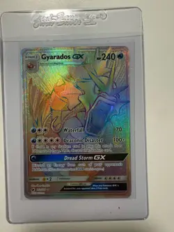 Pokemon Gyarados GX 112/111 Crimson Invasion Rainbow Secret Rare Holo - Image 1