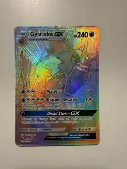 Pokemon Gyarados GX 112/111 Crimson Invasion Rainbow Secret Rare Holo - Image 2