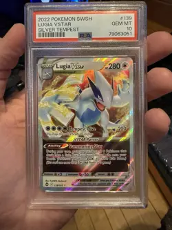 2022 POKEMON SWORD & SHIELD SILVER TEMPEST #139 LUGIA VSTAR PSA 10 GEM 6482 - Image 1