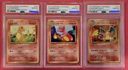 2016 PSA 10 Pokemon Japanese 20th Ann Charizard Charmeleon Charmander CP6 set - Image 1