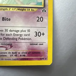Pokemon TCG Espeon Neo Discovery 1/75 Holo Rare Vintage 2001 MP - Image 5