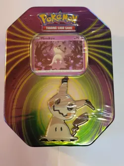 Pokemon Mimikyu Mighty Mysterious Tin 2021 Factory Sealed Knockout PKMN TCG NEW - Image 1