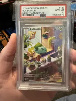 Pokemon Bulbasaur Stellar Crown Illustration Rare #143 PSA 10 Gem Mint - Image 1
