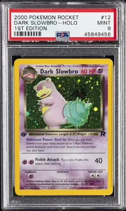 2000 POKEMON ROCKET 1ST ED #12 DARK SLOWBRO-HOLO PSA 9 - Image 1