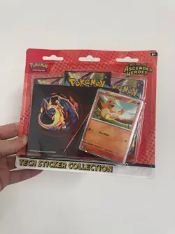 Pokemon TCG Ascended Heroes Tech Sticker Collection 3 pack (Charmander) - Image 1