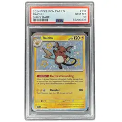Raichu 132/091 PSA 10 Shiny Rare Pokemon TCG Scarlet & Violet Paldean Fates - Image 1