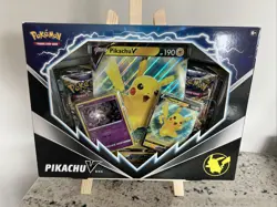 Pokemon TCG Pikachu V Box (2 Evolving Skies & 2 Brilliant Stars) Booster Packs - Image 1