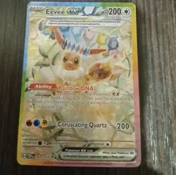 Pokemon Eevee EX TCG Prismatic Evolutions Card 167/131 Special Illustration Rare - Image 1