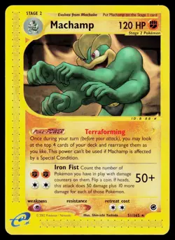 Machamp Expedition 51/165 Rare Non-Holo 2002 eReader Pokemon Card - Image 1