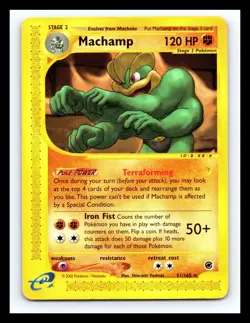 💥 Machamp 2002 Pokemon Vintage # 51/165 Expedition E-Reader Non Holo Foil - Image 1