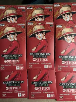 One Piece TCG Carrying On His Will Sleeved Booster Pack OP-13 English Lot Of 9 - Image 1